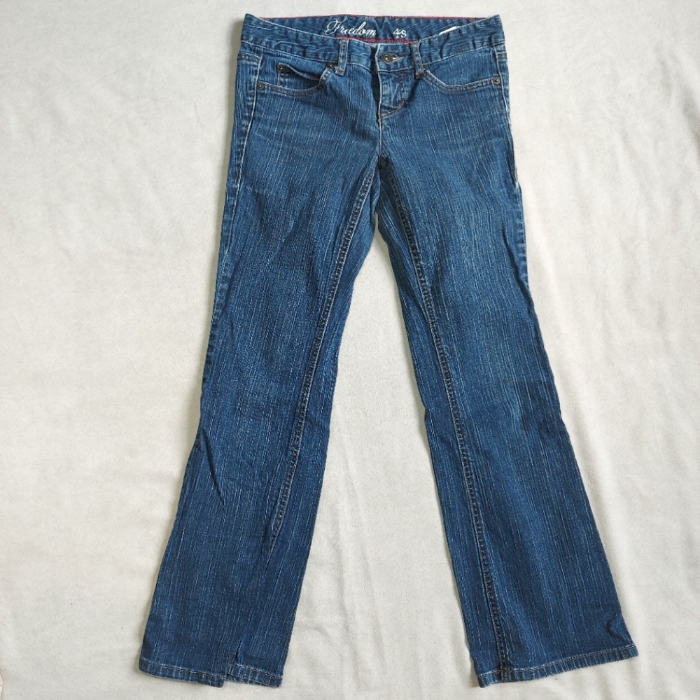 Tommy Hilfiger y2k Low Rise Jeans Size 4S 30x29 Blue Bootcut Denim Fade